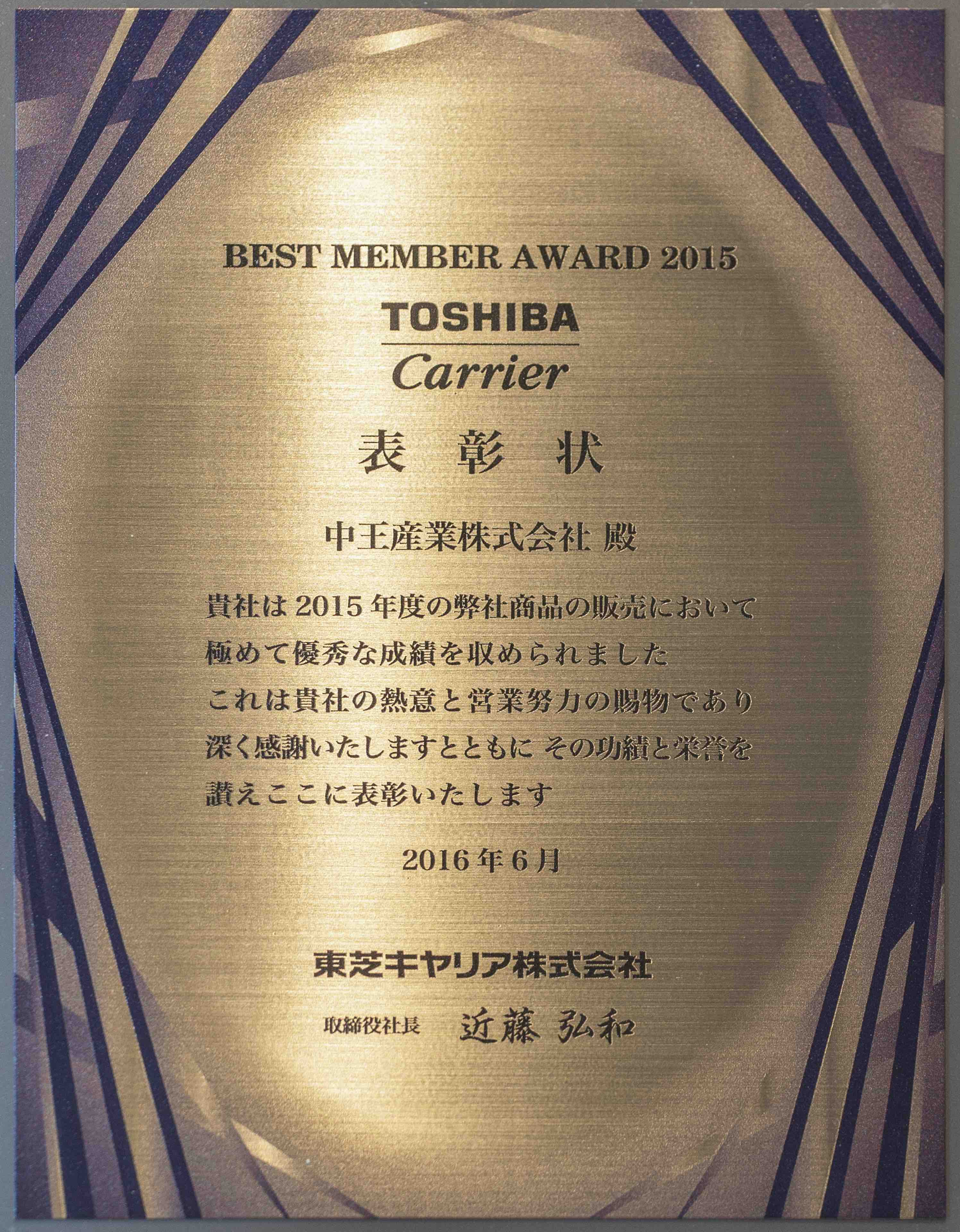 东芝2015最佳合作伙伴